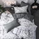Ver imagem 1 de Jogo de Cama Casal Comum 7 Peças com Edredom Mármore Decor