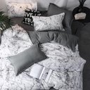Ver imagem 1 de Jogo de Cama Casal Comum 7 Peças com Edredom Mármore Decor