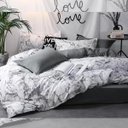 Ver imagem 2 de Jogo de Cama Casal Comum 7 Peças com Edredom Mármore Decor