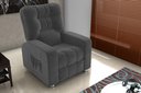 Ver imagem 1 de Poltrona Reclínavel Mx7 Azera Veludo Cinza E425 - Matrix