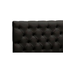 Cabeceira Cristal 1,60 Cm Cama Box Queen Corino Preto - 1 Cabeceira Cristal 1,60 Cm Cama Box Queen Corino Preto - 1