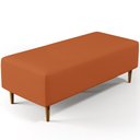 Ver imagem 3 de Kit 02 Puffs Decorativos Sala de Estar Bali W01 Pés Palito 120x50cm Tecido Terracota - Lyam Decor