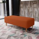 Ver imagem 2 de Kit 02 Puffs Decorativos Sala de Estar Bali W01 Pés Palito 120x50cm Tecido Terracota - Lyam Decor