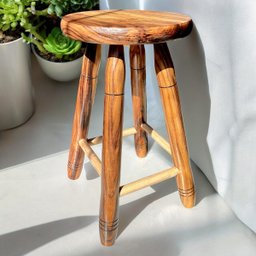 Banqueta Banquinho Madeira Maciça Médio Cadeira 50cm de Altura - 4