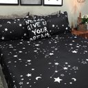 Ver imagem 4 de Lençol com Elástico Casal King 4 Pç Star Decor com Almofada