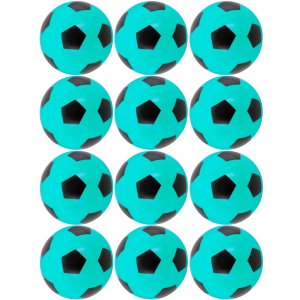 Kit 12x Bola de Vinil Pingo Dente de Leite Futebol - Azul