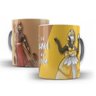 Caneca Porcelana Umbanda Candomblé Orixás Xangô E Oxum - 1