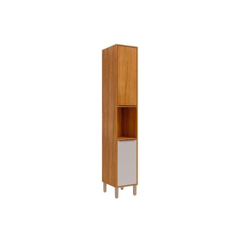 Paneleiro de Cozinha Modulado Divina C- 2 Portas e 1 Nicho P- Forno 37 cm Cinamomo-Off White - MGM