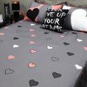 Ver imagem 1 de Lençol com Elástico Casal Super King 4 Peças Love com Almofada