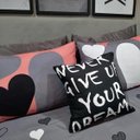 Ver imagem 3 de Lençol com Elástico Casal Super King 4 Peças Love com Almofada