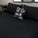 Ver imagem 1 de Lençol com Elástico Casal King 4 Peças Preto com Almofada Decor