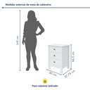 Ver mais imagens de Mesa de Cabeceira 3 Gavetas Maggiore New Branco