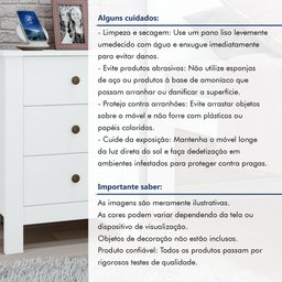 Mesa de Cabeceira 3 Gavetas Maggiore New  - 10