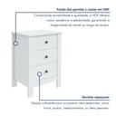 Ver imagem 7 de Mesa de Cabeceira 3 Gavetas Maggiore New Branco