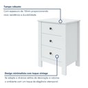 Ver imagem 6 de Mesa de Cabeceira 3 Gavetas Maggiore New Branco