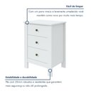Ver imagem 5 de Mesa de Cabeceira 3 Gavetas Maggiore New Branco