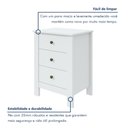 Ver imagem 5 de Mesa de Cabeceira 3 Gavetas Maggiore New Branco