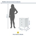 Ver mais imagens de Mesa de Cabeceira 3 Gavetas Maggiore New Branco