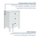 Ver imagem 7 de Mesa de Cabeceira 3 Gavetas Maggiore New Branco