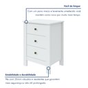 Ver imagem 4 de Mesa de Cabeceira 3 Gavetas Maggiore New