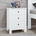 Ver imagem 1 de Mesa de Cabeceira 3 Gavetas Maggiore New Branco
