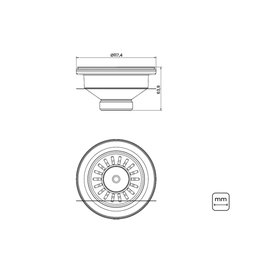 Válvula Tramontina Econômica para Pias e Cubas 4 1/2" sem Escape em Aço Inox e Polipropileno Tramont - 2