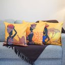 Ver imagem 6 de Kit com 3 Capas para Almofadas Decorativas Mulheres Africanas