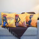 Ver imagem 2 de Kit com 3 Capas para Almofadas Decorativas Mulheres Africanas