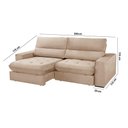 Ver imagem 4 de Sofá Aspem Linho 02 Módulos de 100m B25cm Meu Sofá Online A226 Linho Bege