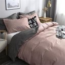 Ver imagem 2 de Edredom Casal Queen Size Bicolor Mais Duas Fronhas Rosê