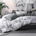 Ver imagem 2 de Jogo de Cama Casal Queen 7 Peças com Edredom Mármore Decor