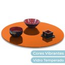 Ver imagem 1 de Prato Giratório Vidro Serigrafado 90cm X 8mm Laranja