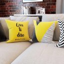 Ver imagem 3 de Almofadas Amarelas Decorativas Gratidão Para Sofá 40X40Cm