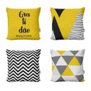 Ver imagem 1 de Almofadas Amarelas Decorativas Gratidão Para Sofá 40X40Cm
