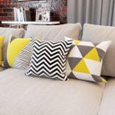 Ver imagem 4 de Almofadas Amarelas Decorativas Gratidão Para Sofá 40X40Cm