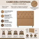 Ver imagem 5 de Cabeceira para Cama Casal Estofada 1,38 m Zoe Vilajo – Suede Camurça