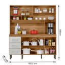Ver imagem 3 de Kit Cozinha Mônaco com 6 Portas e 3 Gavetas Peternella Móveis