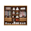 Ver imagem 2 de Guarda Roupa Casal 3 Portas e 4 Gavetas Diamond/londres Freijo Cumaru C/ Fendi - Novo Horizonte