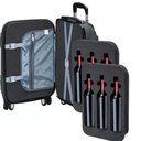Ver imagem 3 de Kit Mala Viagem Transporte de Vinho Colmeia 6 Garrafas Espuma de Bordo Winebag Protetor