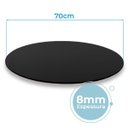 Ver imagem 2 de Tampo De Vidro Temperado Serigrafado 70cm X 8mm Preto