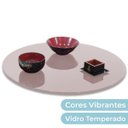 Ver imagem 3 de Tampo De Vidro Temperado Serigrafado 80cm X 8mm Rose