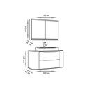 Ver imagem 6 de Conjunto para Banheiro Alice 1 Metro Suspenso com Cuba Stella - Fabribam