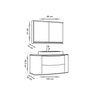 Conjunto para Banheiro Alice 1 Metro Suspenso com Cuba Stella - Fabribam - 6