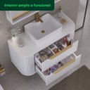 Ver imagem 6 de Conjunto para Banheiro Alice 1 Metro Suspenso com Cuba Stella - Fabribam