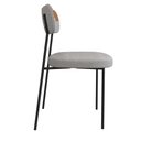 Ver imagem 2 de Mesa de Jantar Capri Off White e 6 Cadeiras Melina B05 Linho Cinza Couríssimo Caramelo - Lyam