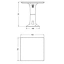 Ver imagem 3 de Mesa 4 Lugares Netuno 70cm em Polipropileno Preto Acrilys