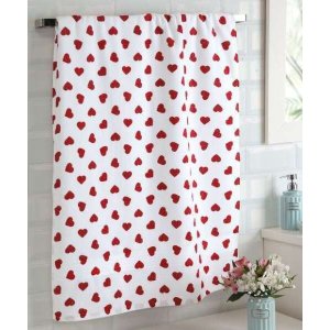 Toalha de Rosto Felpuda Prisma Coração 50 cm x 80 cm Döhler Cor:Vermelho
