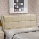 Ver imagem 2 de Conjunto Cabeceira Casal Estofada e Calçadeira Baú Espresso Móveis