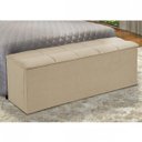 Ver imagem 3 de Conjunto Cabeceira Casal Estofada e Calçadeira Baú Espresso Móveis