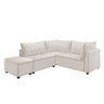 Sofá de Canto 05 Lugares Buritis - Linho Nude - 1